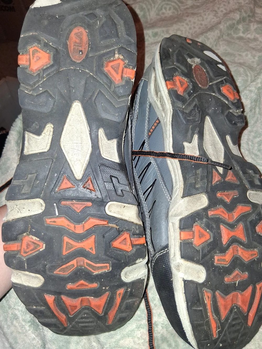 Fila Men's Gray and Orange Athletic Sneakers